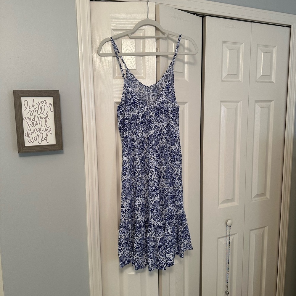 Buenos Ninos Blue & White Dress View 6